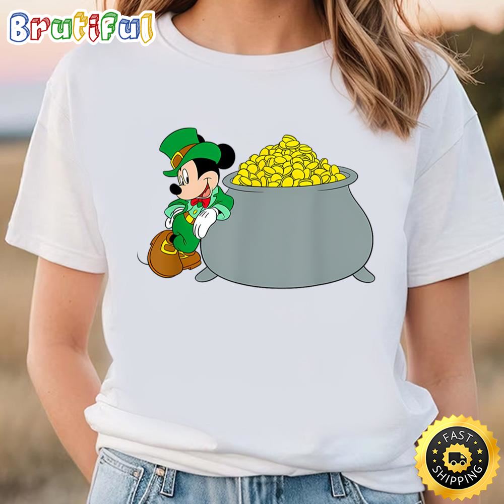 Disney Mickey Mouse St. Patrick’s Day Pot Of Gold T Shirt Tee