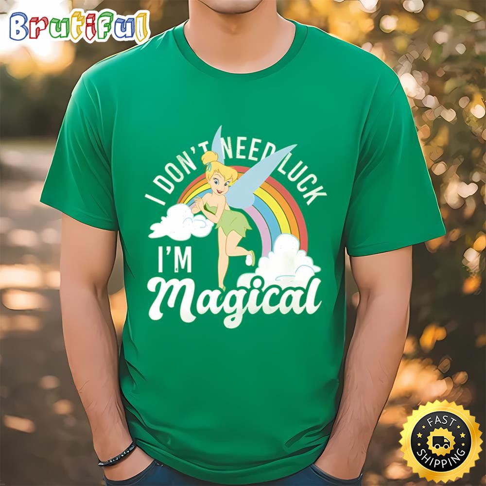 Peter Pan St. Patrick’s Day Tinkerbell I Don’t Need Luck I’m... Tshirt