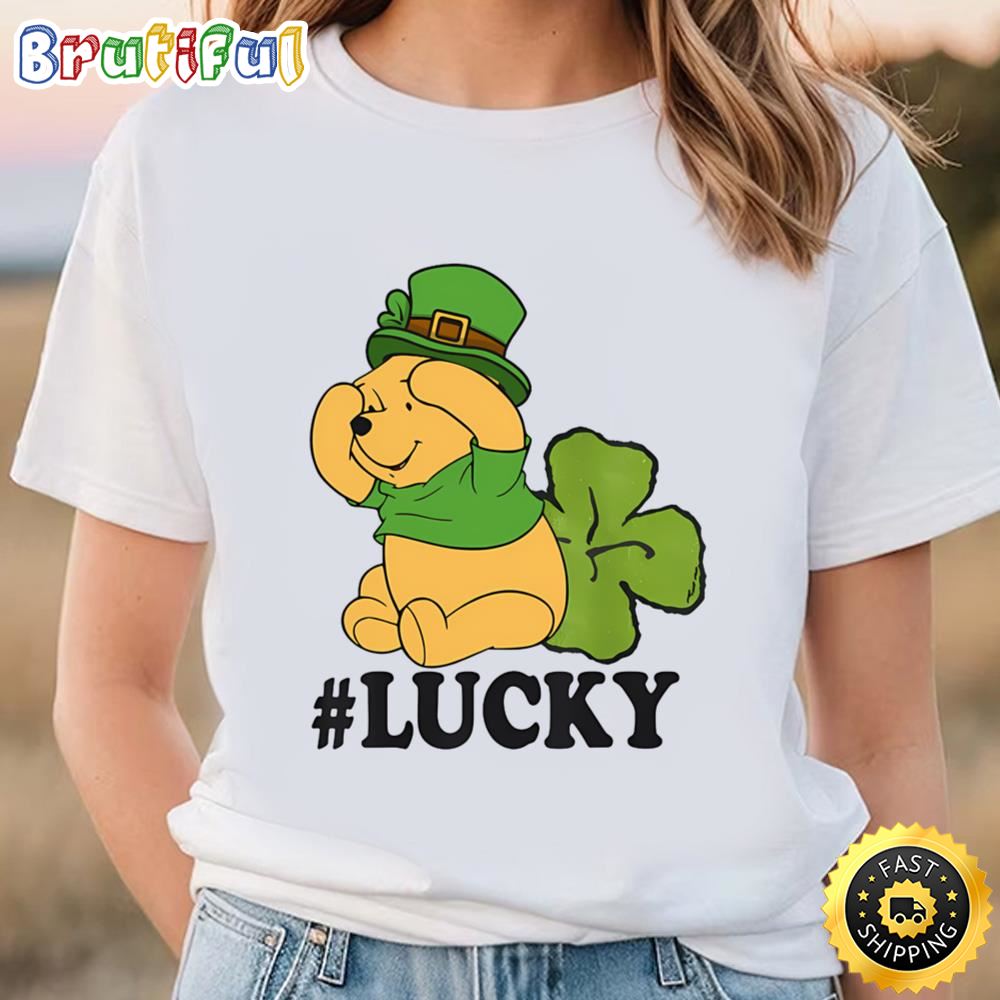 Disney Pooh Winnie The Lucky Shamrock St. Patrick’s Day Shirt Tshirt