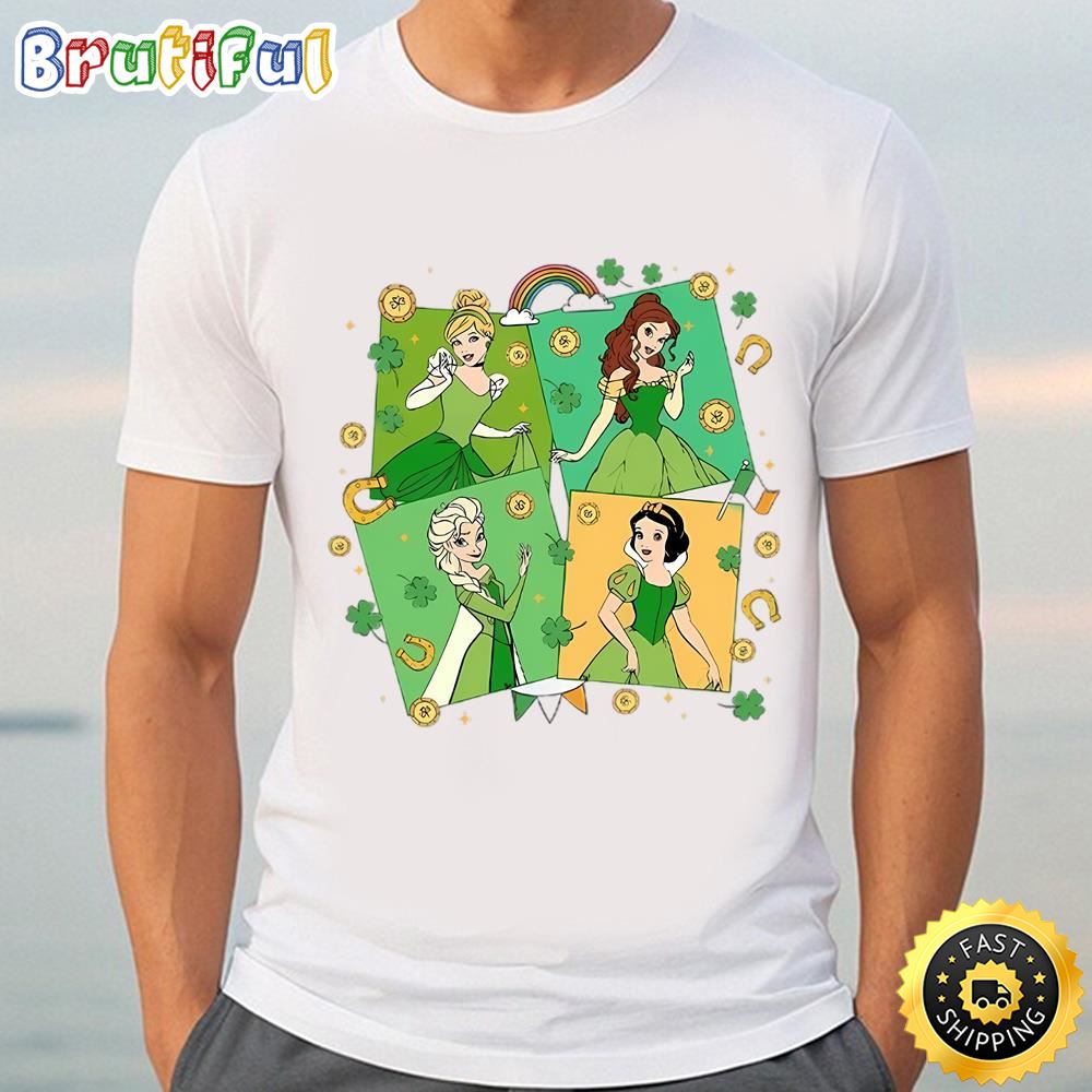 Disney Princess Happy St. Patrick’s Day Shirt, Disney Balloons... Tee
