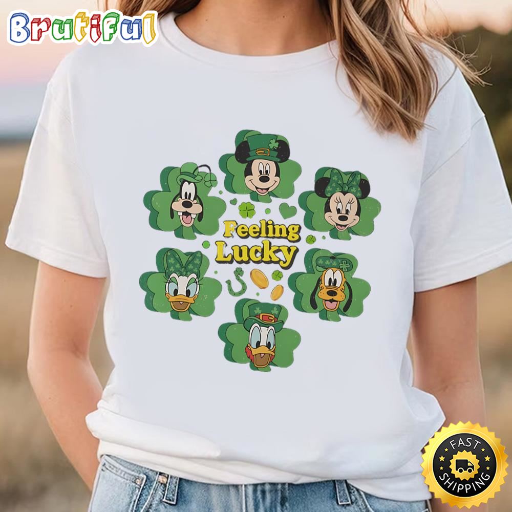 Retro Mickey and Friends Feeling Lucky Shirt, Disney St Patricks... Tee