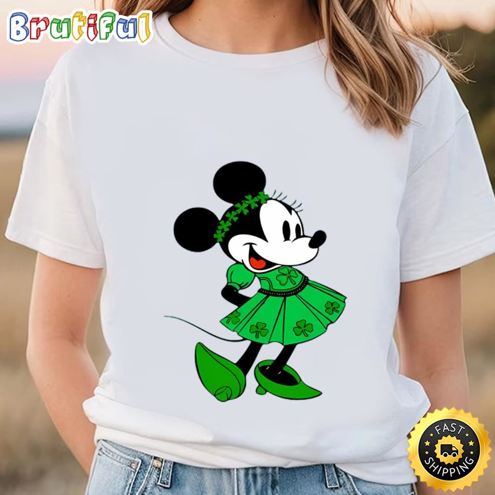 Shamrock Minnie Mouse Disney St Patricks Day Shirt Tee