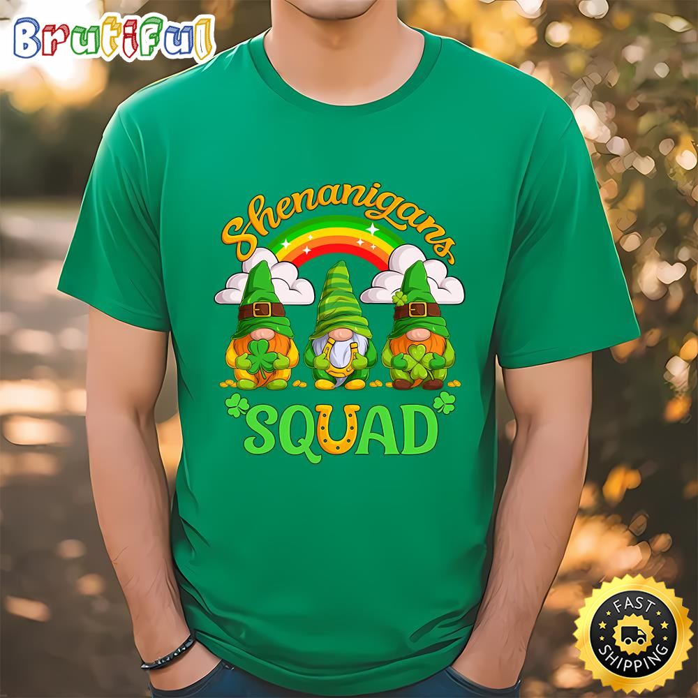 Shenanigans Squad Gnomes Shamrock Happy St Patrick’s Day T Shirt Tshirt