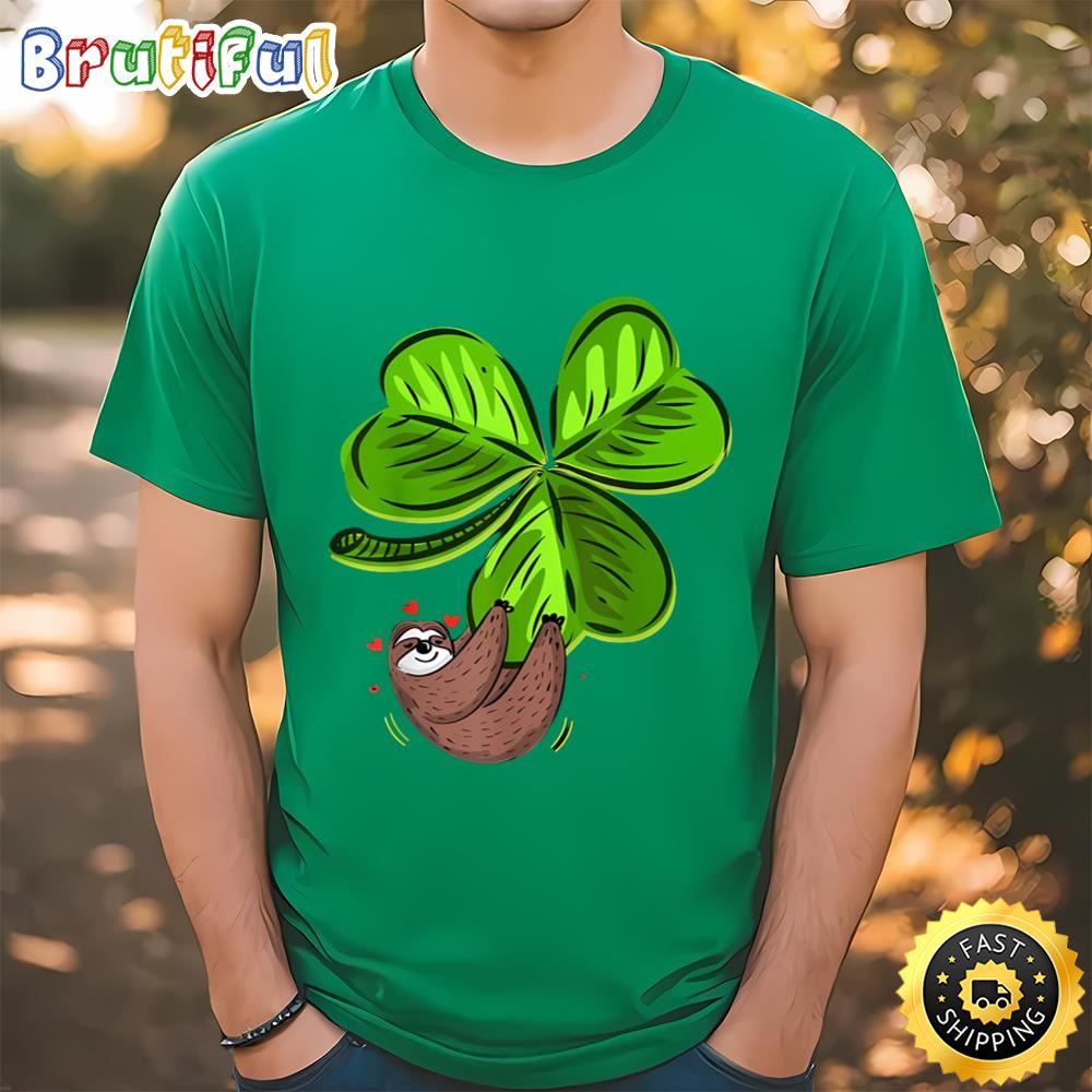 Sloth Shamrock St. Patricks Day Funny Sloth Irish T Shirt t shirt