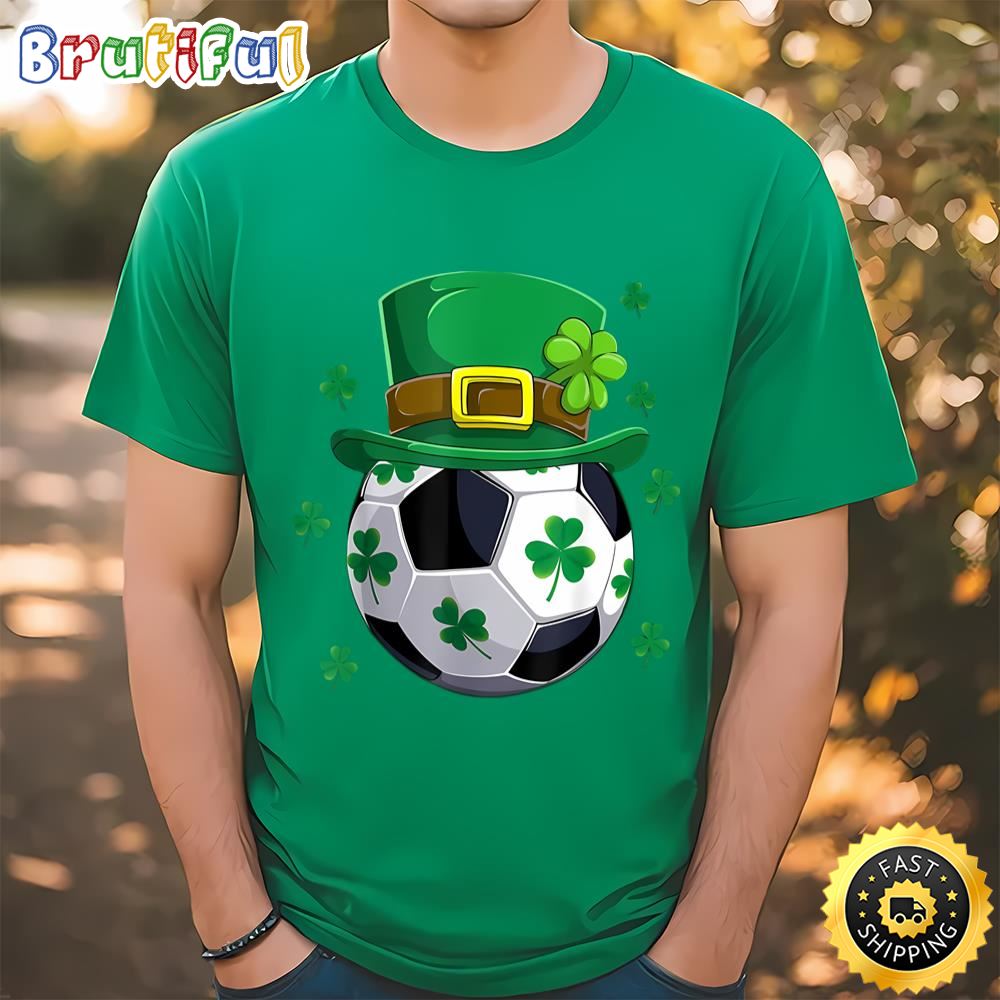 Soccer St Patricks Day Leprechaun Shamrock T Shirt t shirt