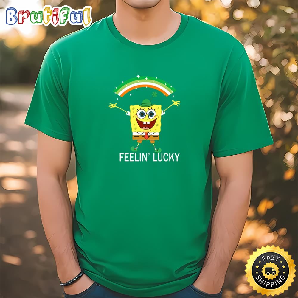 Spongebob St Patrick’s Day Feelin Lucky Shirt Tee