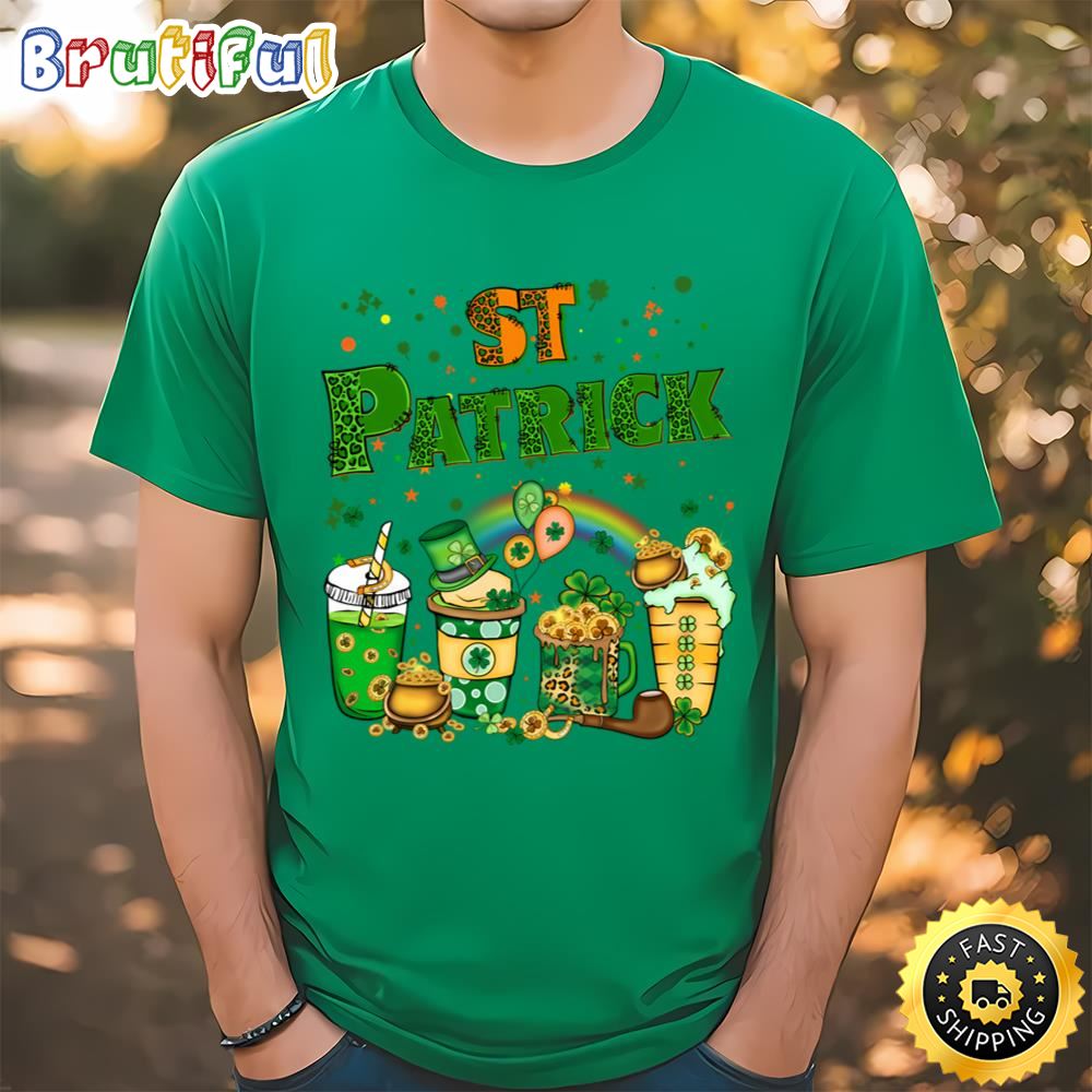 St. Patrick’s Day Drink Coffee Latte Shirt Tshirt