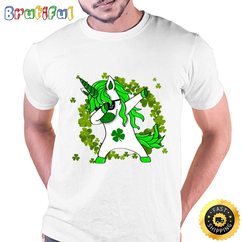St Patrick’s Day Unicorn Dabbing T Shirt t shirt