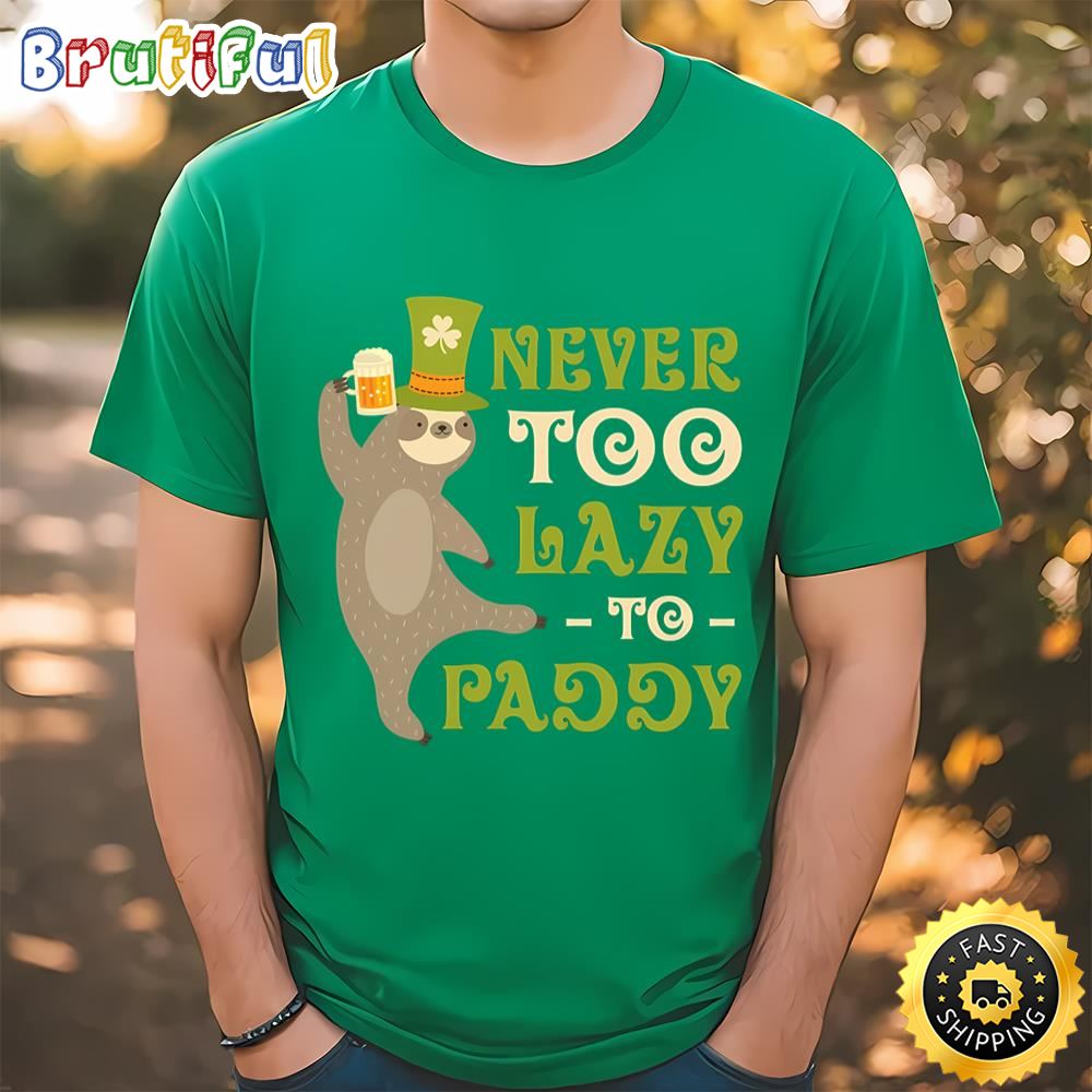 St Patricks Day Funny Sloth Drinking Shirt t shirt