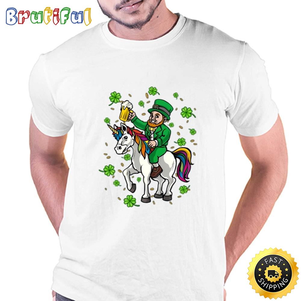 St Patricks Day Shirt, Leprechaun Unicorn Irish T shirt Tshirt