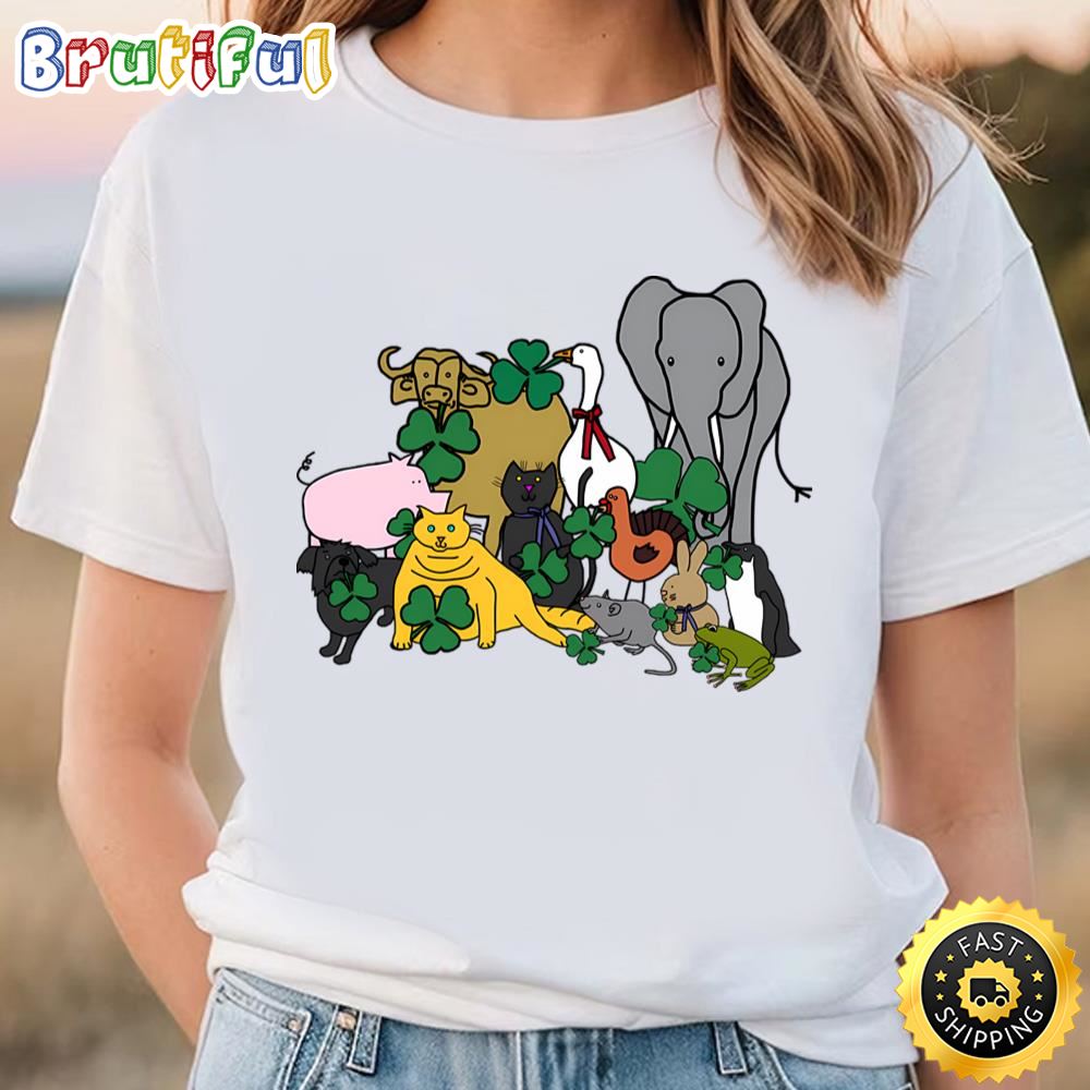 St Patricks Day Shamrock Animals T Shirt t shirt