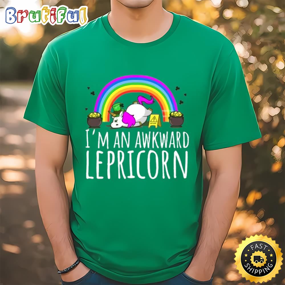 The Awkward Lepricorn Funny Unicorn St. Patrick’s Day T Shirt Tshirt
