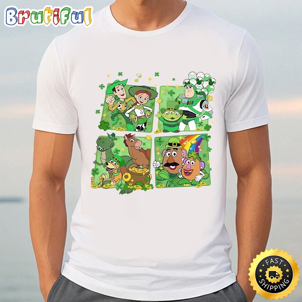 Vintage Disney Toy Story Family St Patricks Day Shirt Tshirt