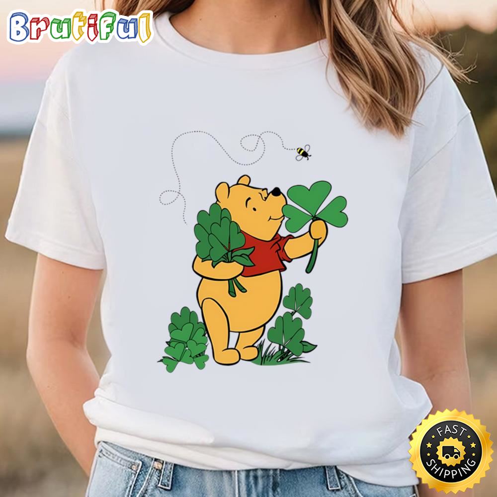 Winnie The Pooh And Lucky Clovers Saint Patricks Day Shirt Tshirt