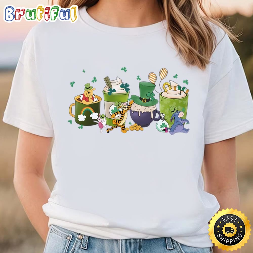 Winnie The Pooh Patricks Day Coffee Disney Patricks Day Tshirt