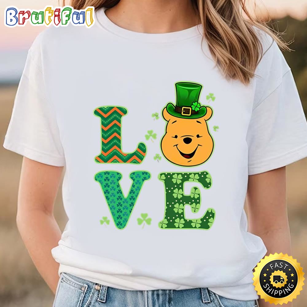 Disney Winnie The Pooh St Patrick’s Day Shamrock Shirt Tshirt