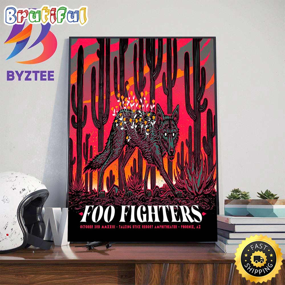 Foo Fighters At Talking Stick Resort Amphitheater Phoenix Az October 3rd 2023 Wall Decor Poster ryvnkd.jpg
