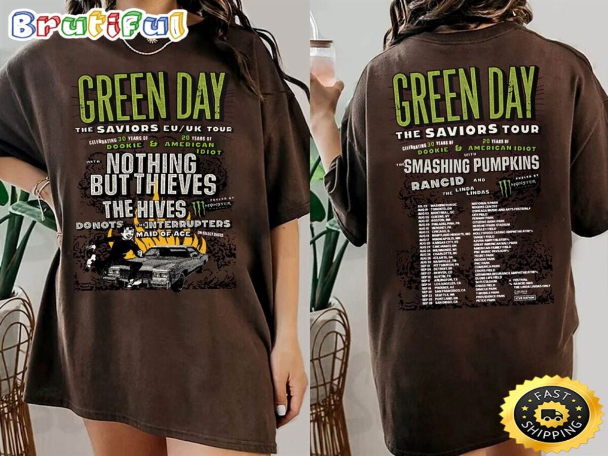 Green Day the Saviors 2024 Tour T-shirt Green Day Rock Band
