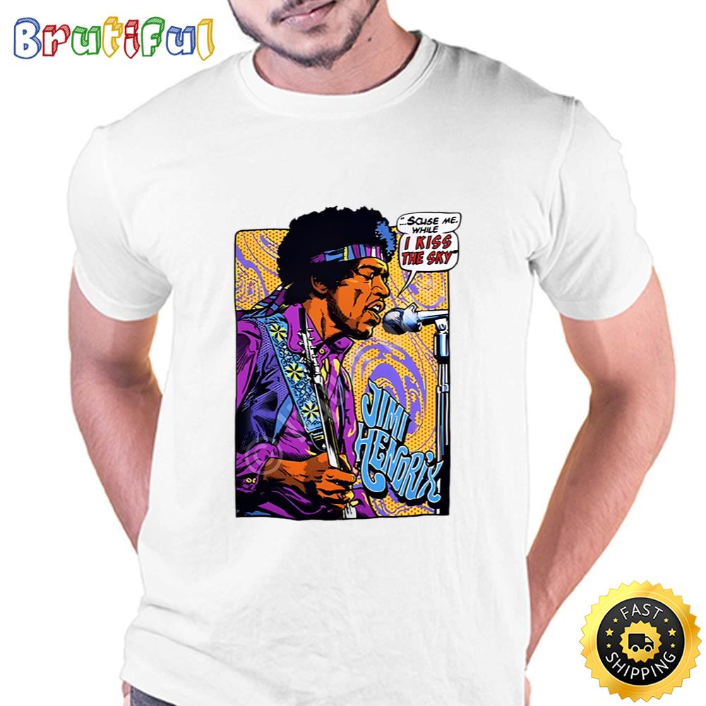 Jimi Hendrix Pop Art White Shirt Tshirt
