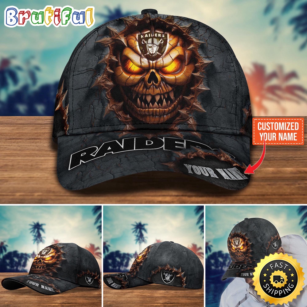 Las Vegas Raiders Baseball Cap Halloween Custom Cap For This Season