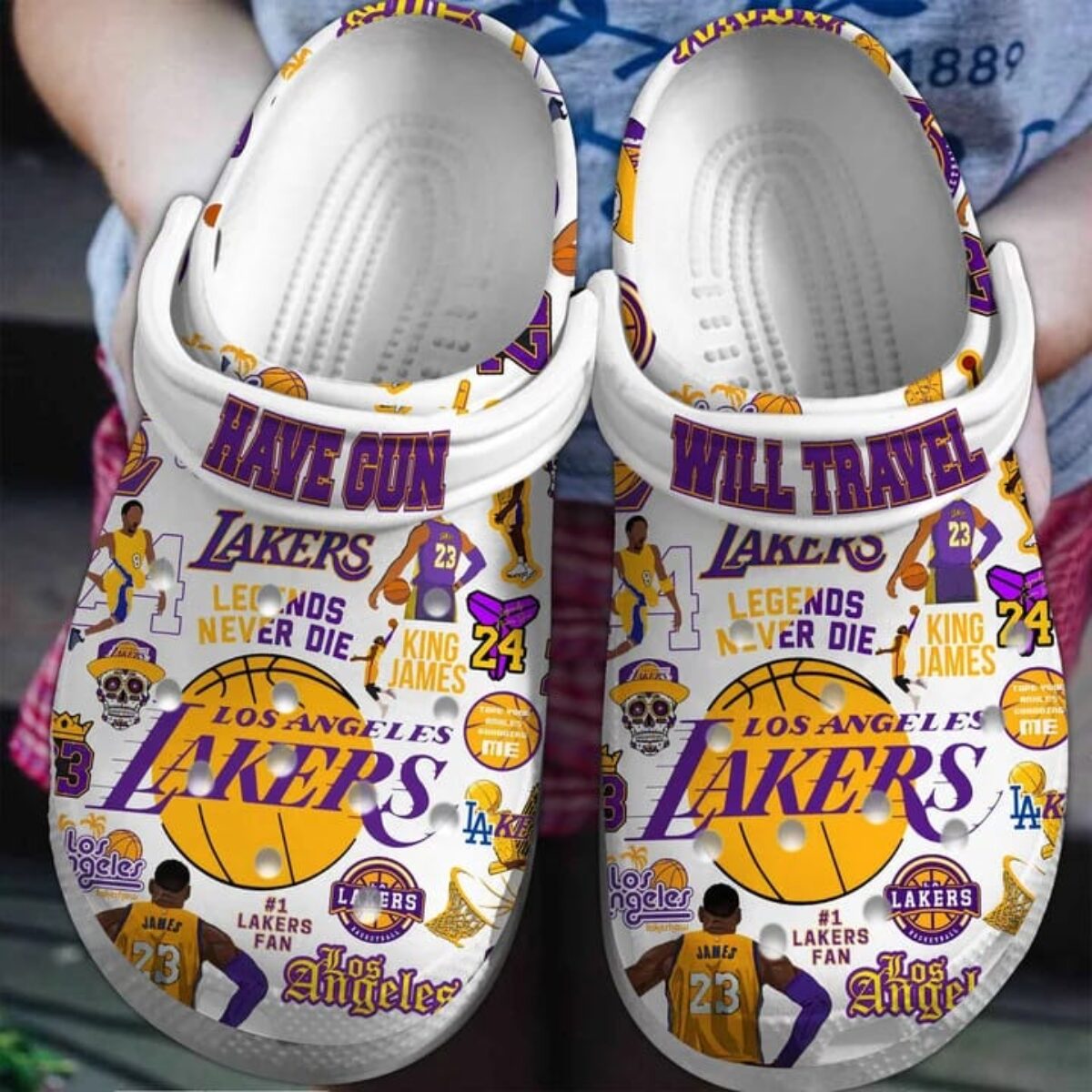 Los Angeles Lakers Basketball Club Clogs Team Comfortable 
