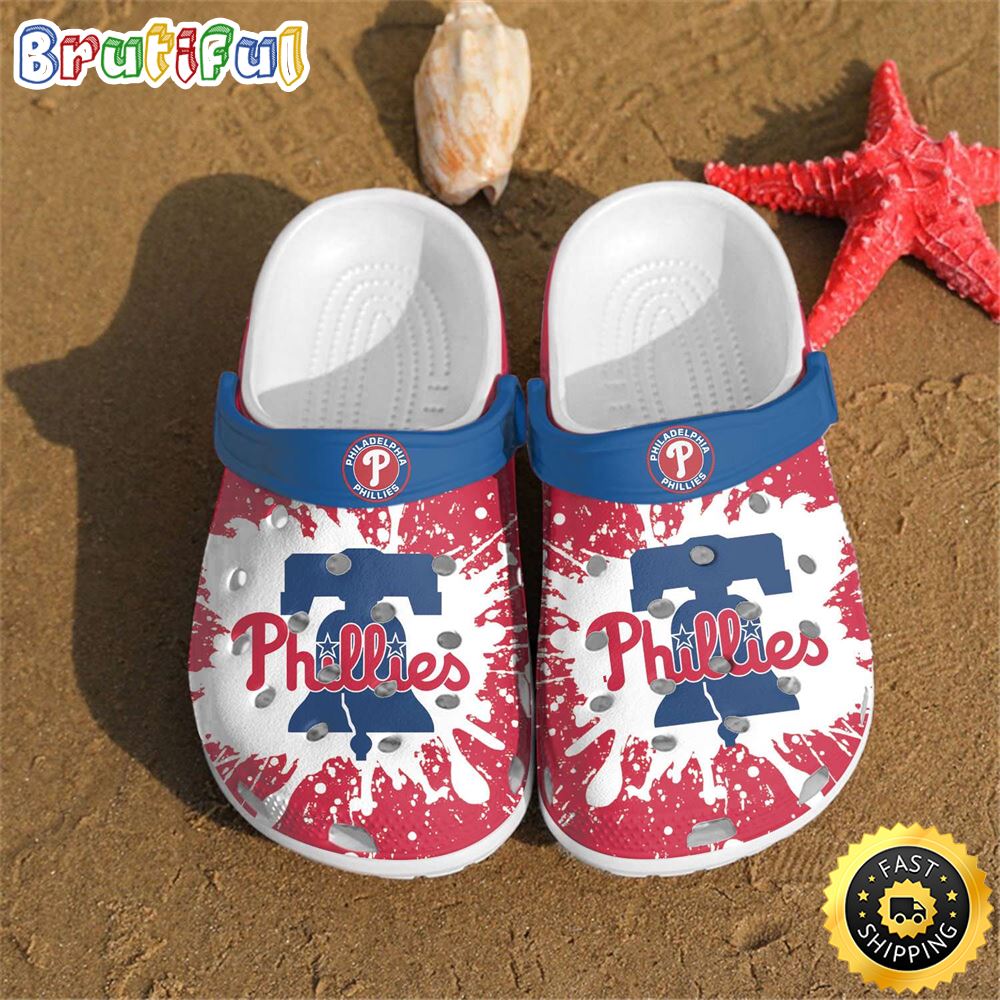 MLB Football Sports Logo Philadelphia Phillies Clog Shoes lzfjop.jpg