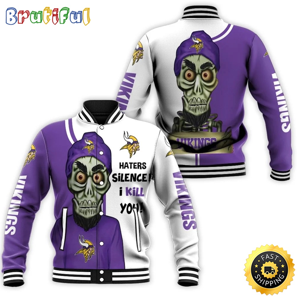Minnesota Vikings Baseball Jacket Haters I Kill You d1bqm5.jpg