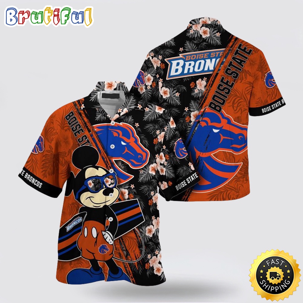 NCAA Boise State Broncos Hawaiian Shirt Mickey And Floral Pattern 1 ygifvz.jpg