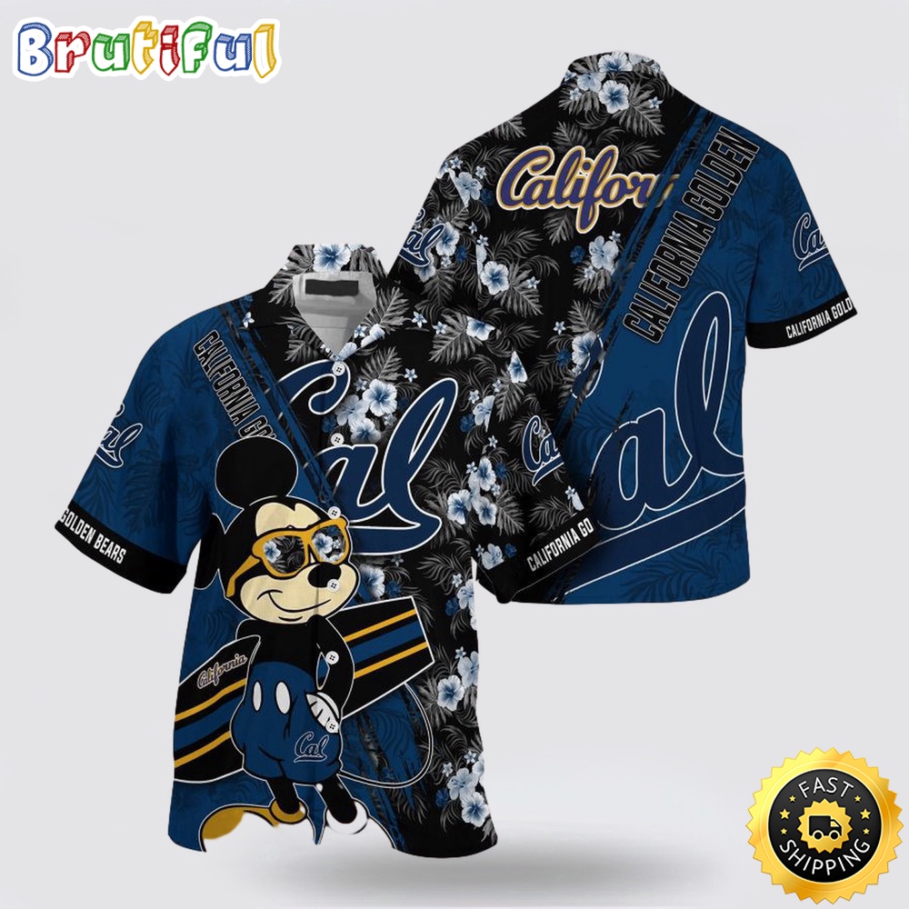 NCAA California Golden Bears Hawaiian Shirt Mickey And Floral Pattern 1 w9jqoi.jpg