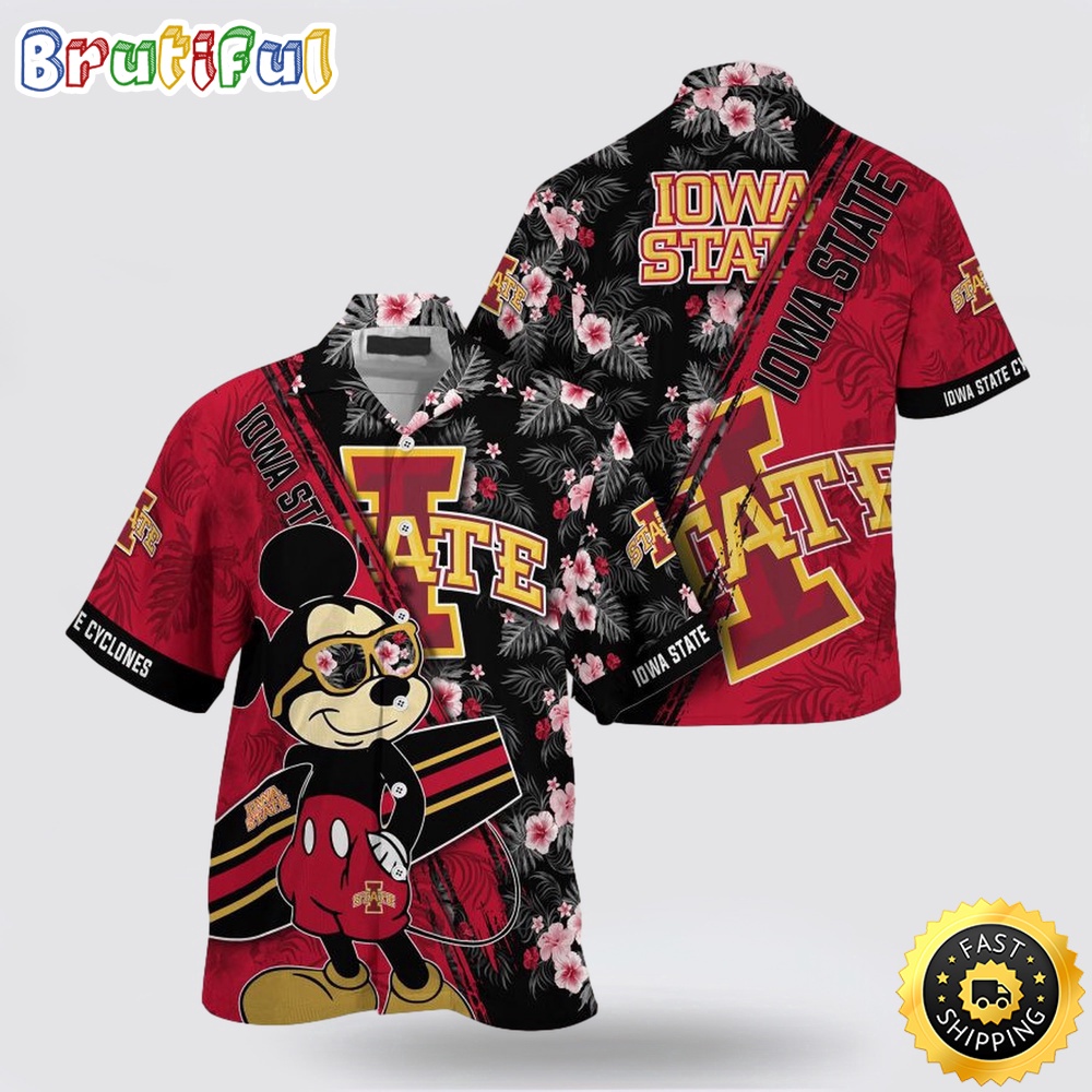NCAA Iowa State Cyclones Hawaiian Shirt Mickey And Floral Pattern 1 kxb87k.jpg
