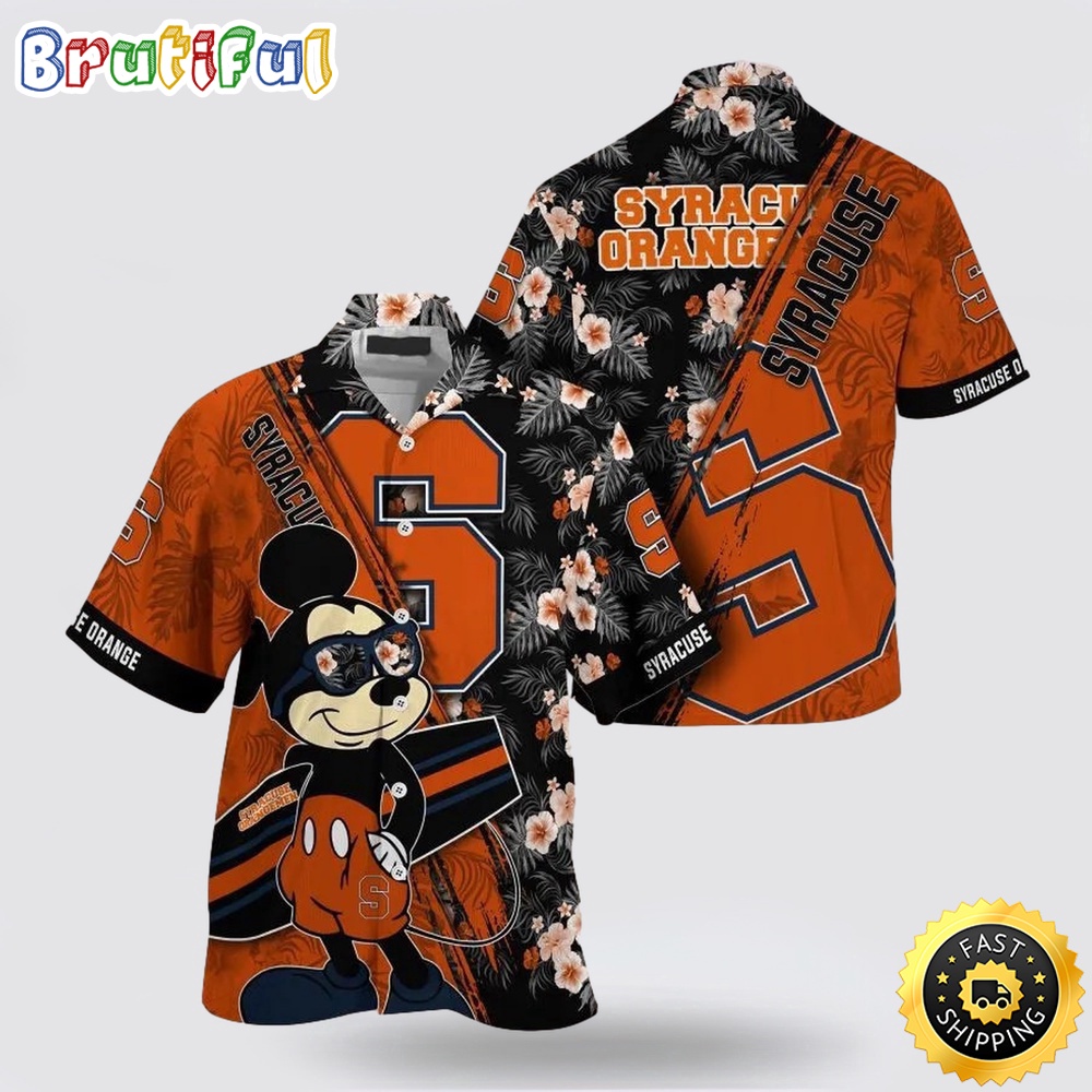 NCAA Syracuse Orange Hawaiian Shirt Mickey And Floral Pattern 1 vt0qft.jpg
