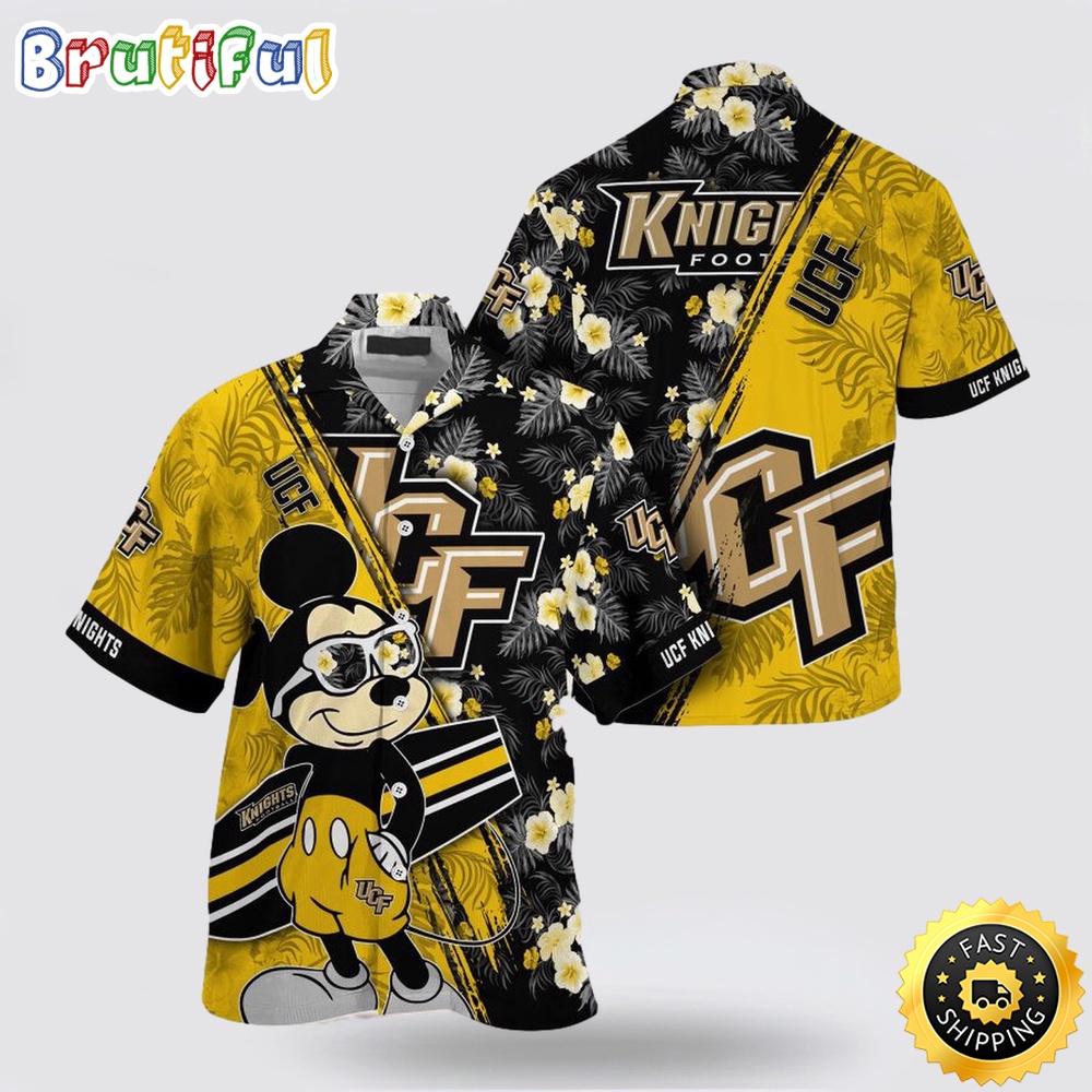 NCAA Ucf Knights Hawaiian Shirt Mickey And Floral Pattern 1 a3wzn8.jpg