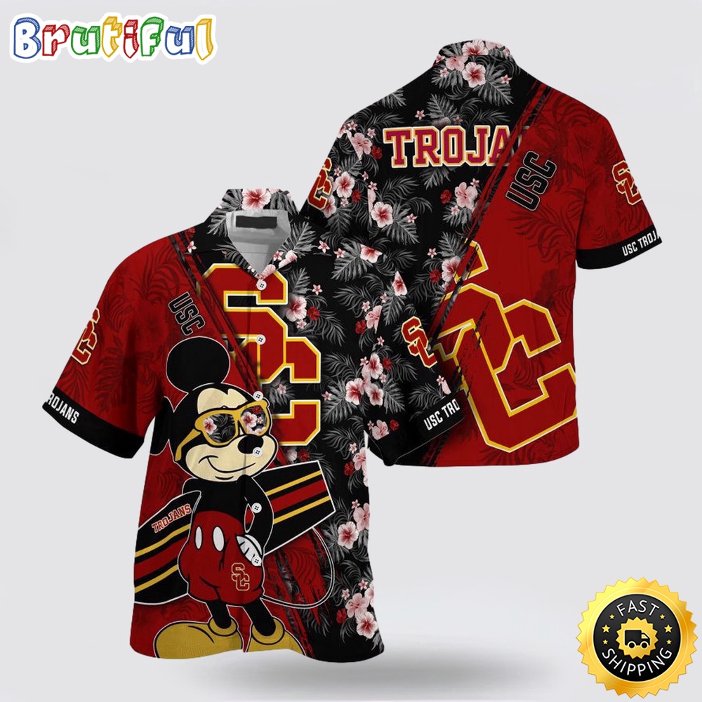 NCAA Usc Trojans Hawaiian Shirt Mickey And Floral Pattern 1 dcwqfh.jpg