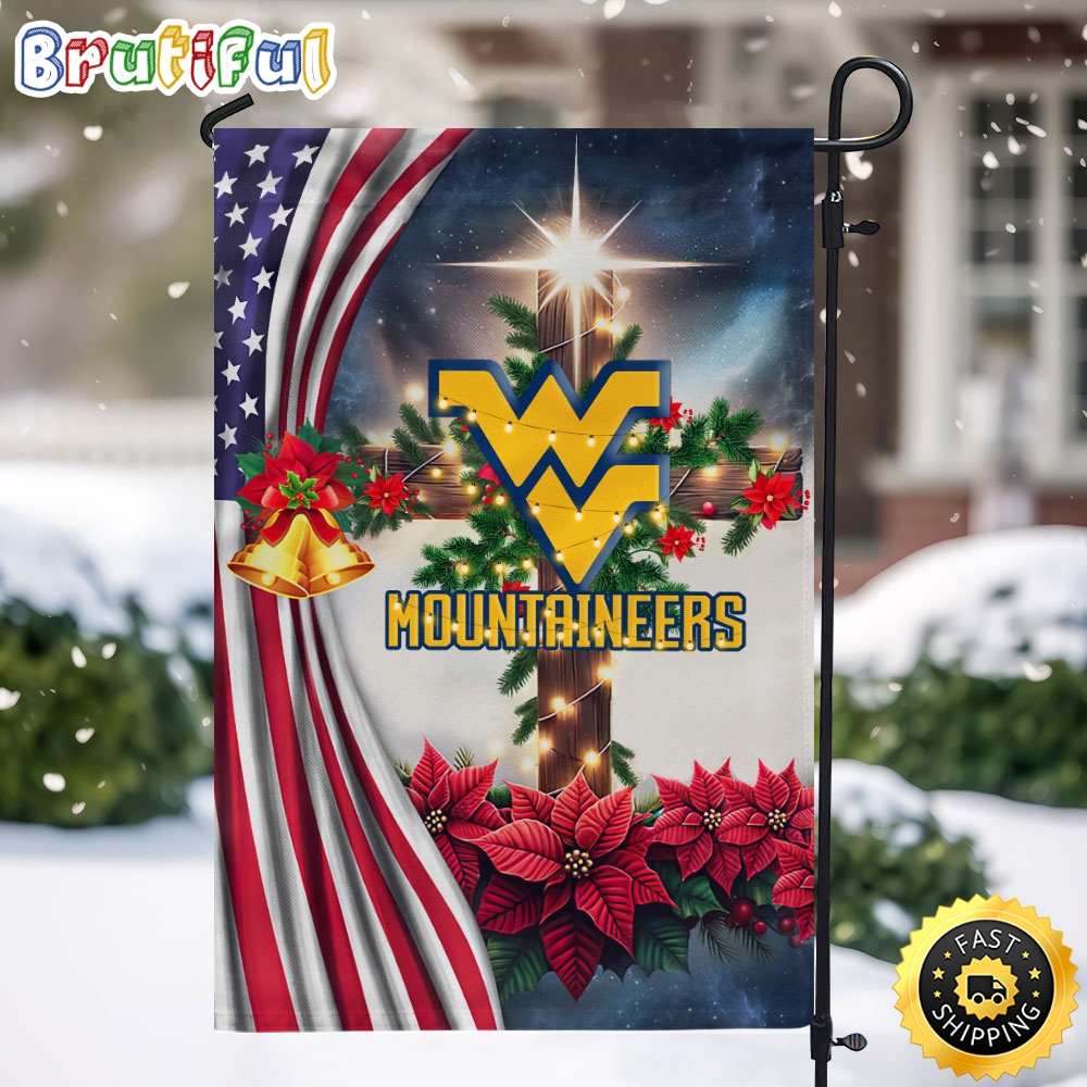 NCAA West Virginia Mountaineers Garden Flags Jesus Christ Christmas Ncaa Garden Flags 1 zkzrco.jpg