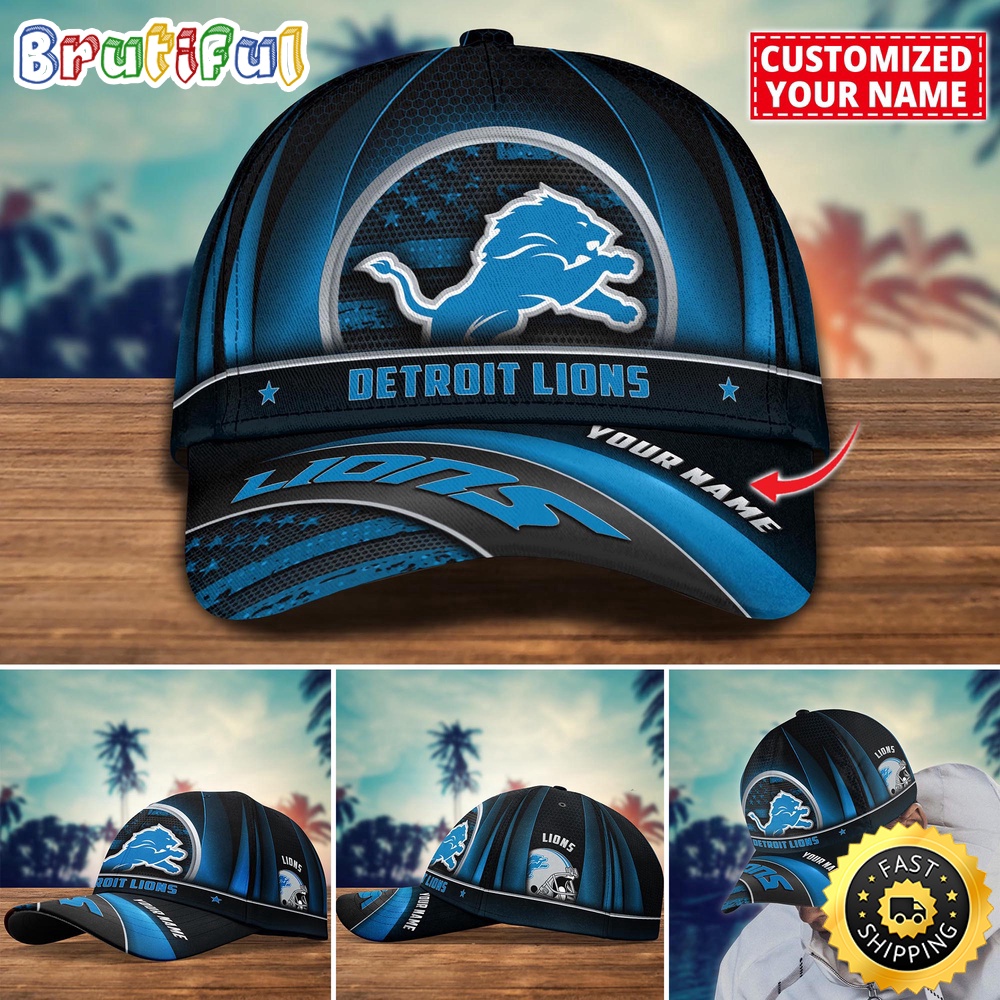 NFL Detroit Lions Baseball Cap Custom Football Cap For Fans NFL Detroit Lions Baseball Cap Custom Football Cap For Fans