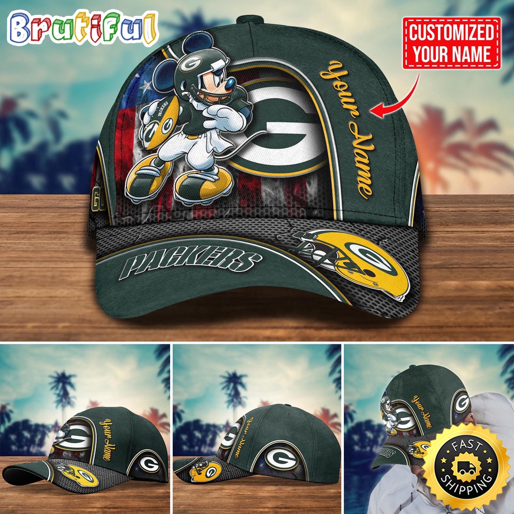NFL Green Bay Packers Baseball Cap Mickey Cap Trending Custom Cap