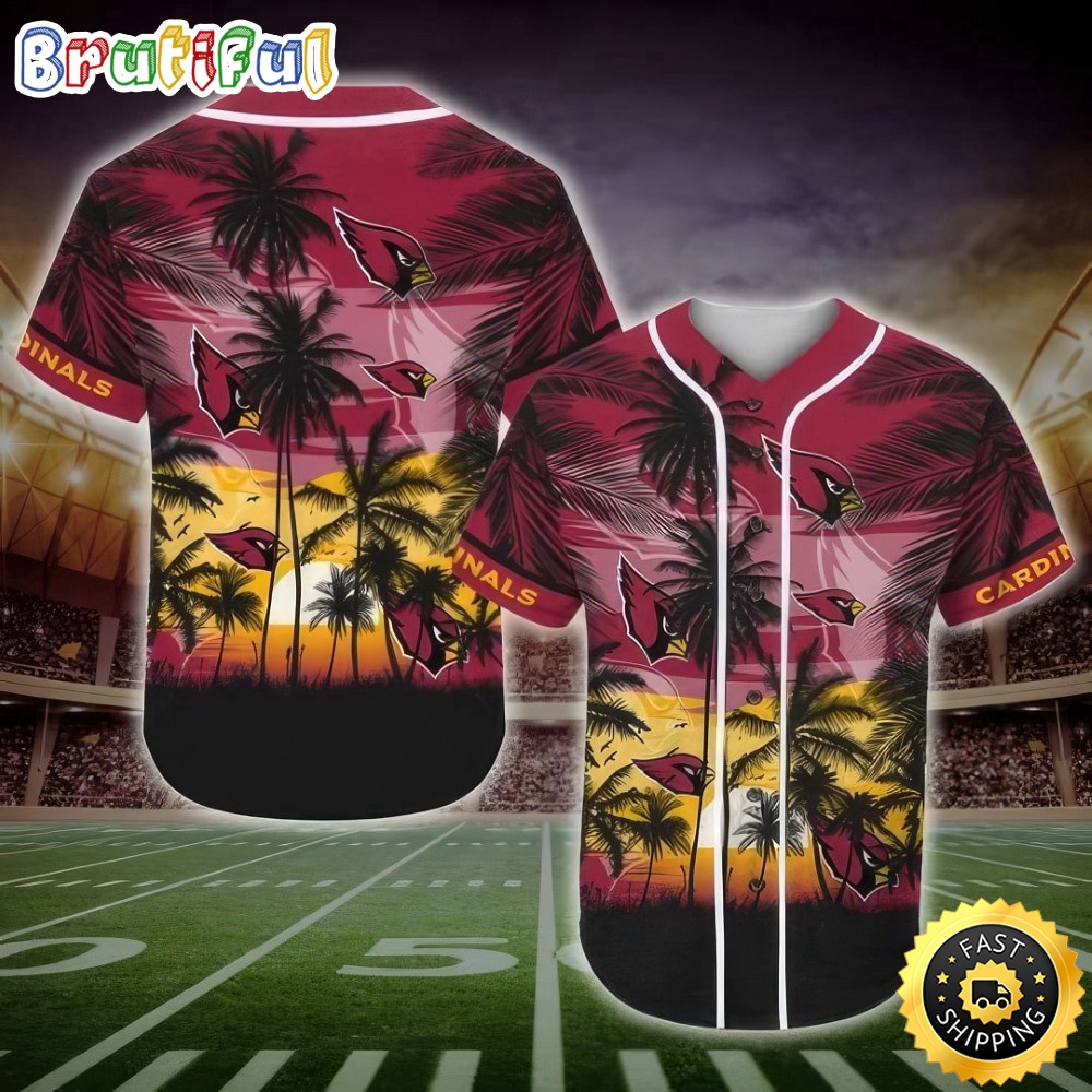 NFL Arizona Cardinals Baseball Jersey Shirt Palm Tree gfhjtb.jpg