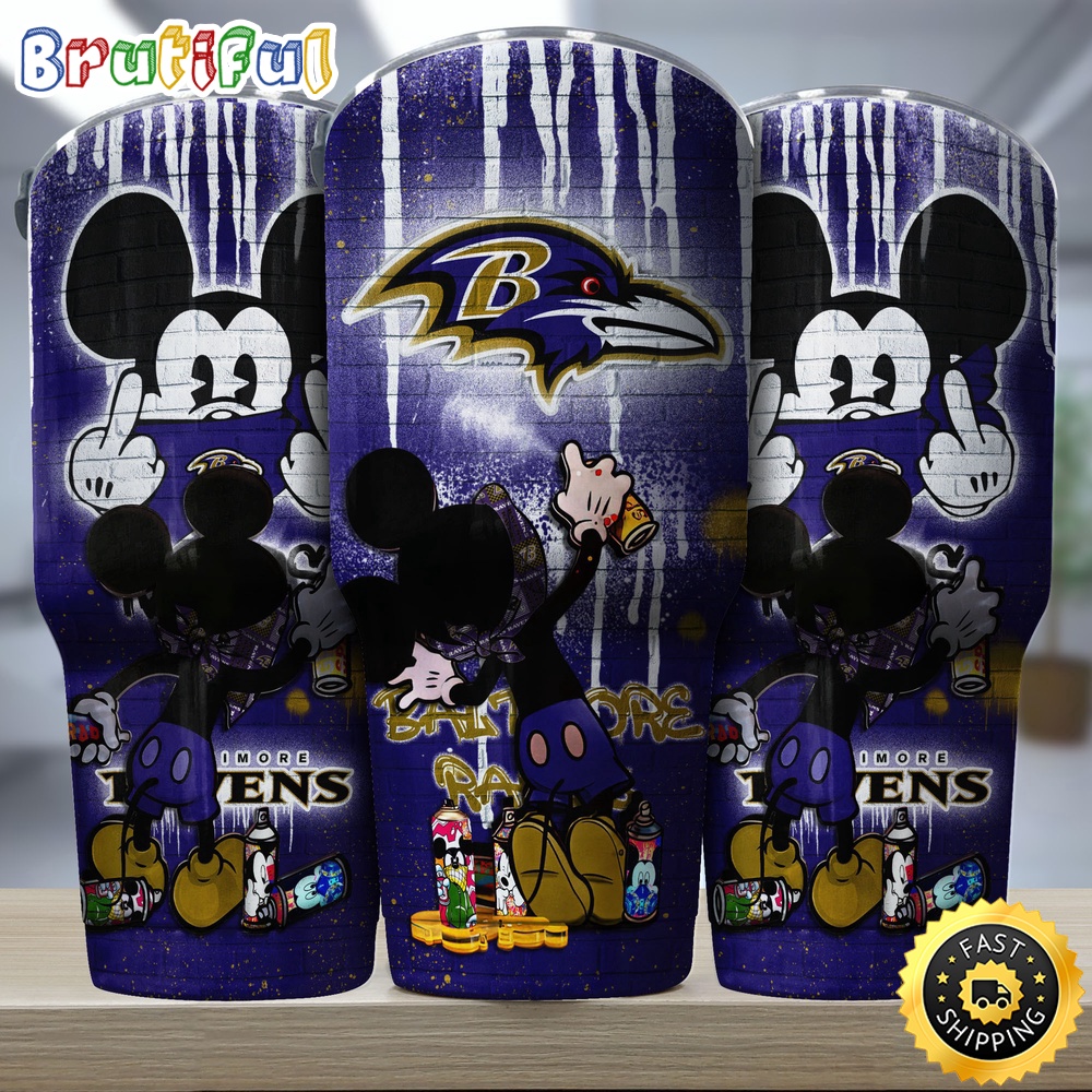 NFL Baltimore Ravens Tumbler Nfl Tumbler Mickey Graffiti For Sports Fan nsr0my.jpg