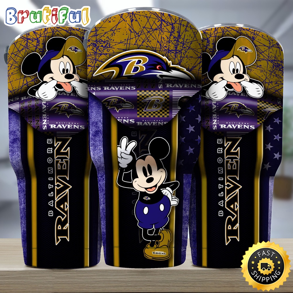 NFL Baltimore Ravens Tumbler Nfl Tumbler Playful Mickey For This Season nk58oh.jpg