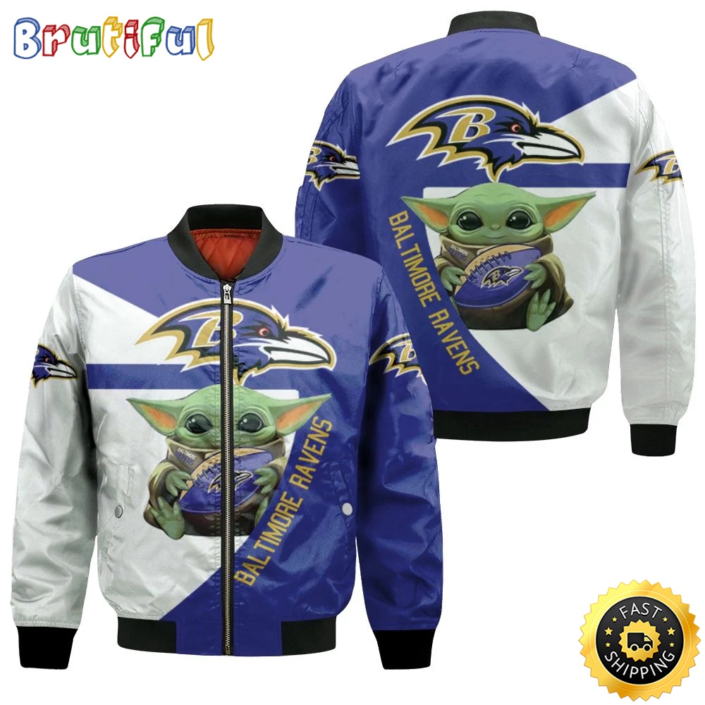 NFL Baltimore Ravens X Baby Yoda Bomber Jacket Stylish Bomber Jackets v3opnh.jpg