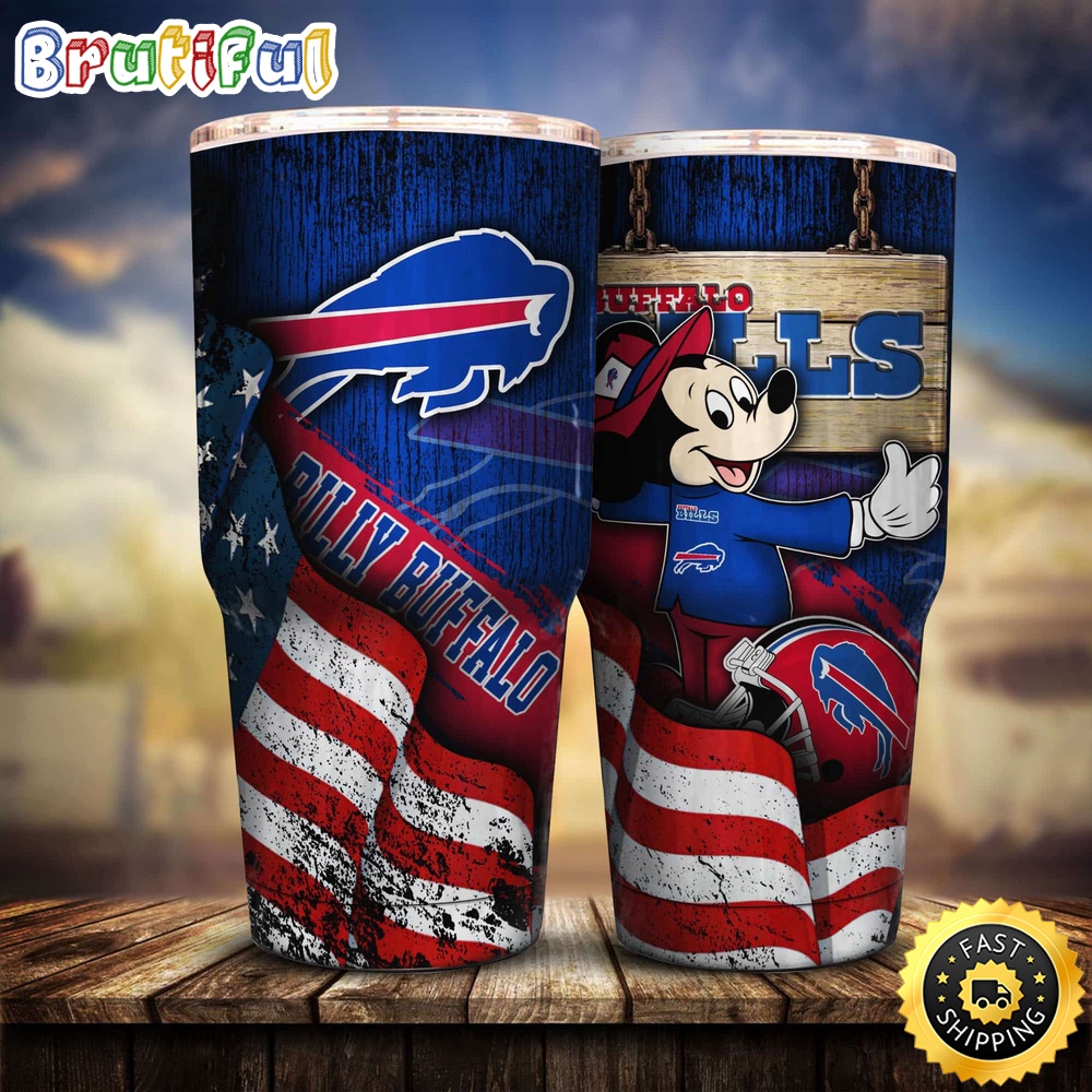 NFL Buffalo Bills Tumbler Mickey Mouse Tumbler For Fans mbkyki.jpg