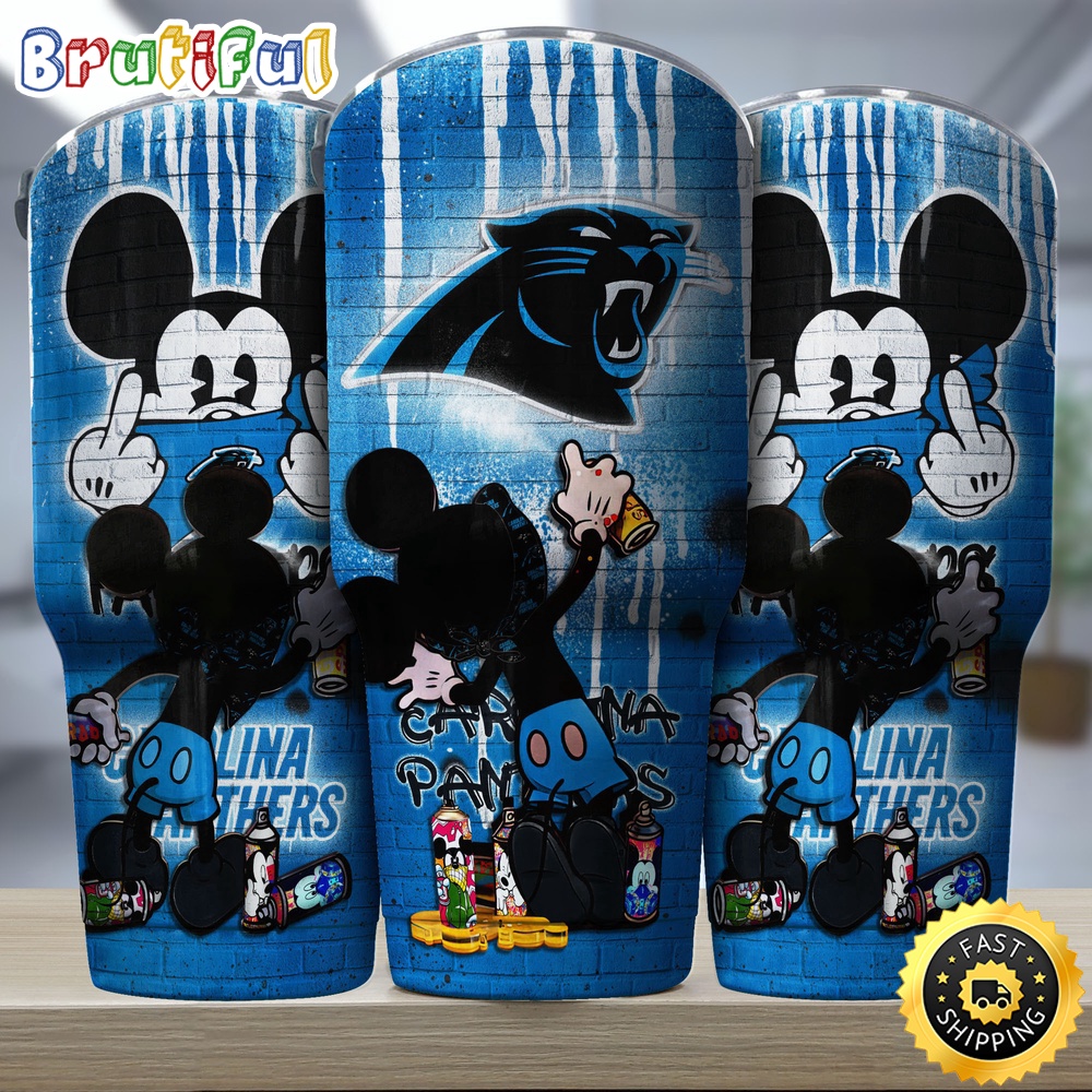 NFL Carolina Panthers Tumbler Nfl Tumbler Mickey Graffiti For Sports Fan jx3gwc.jpg