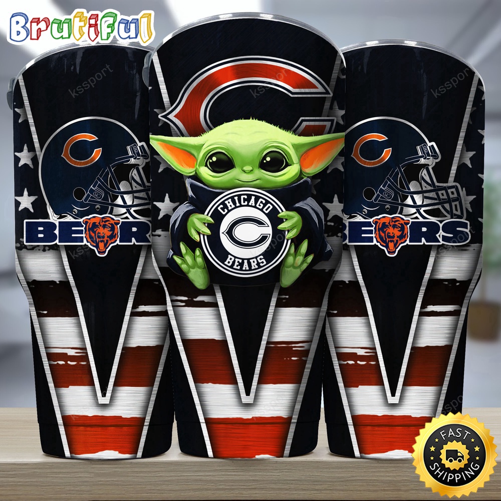 NFL Chicago Bears Tumbler Baby Yoda Tumbler For This Season qn9uro.jpg