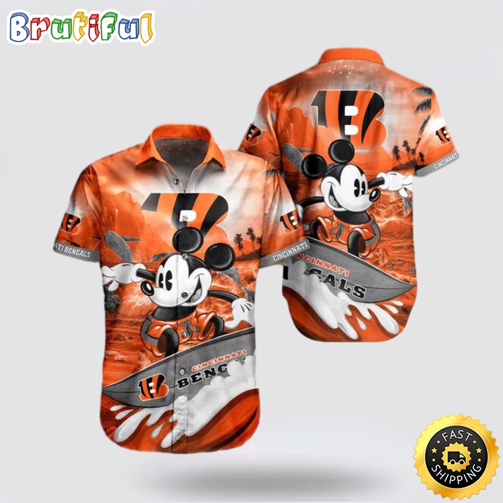 NFL Cincinnati Bengals Hawaiian Shirt Mickey Mouse Surf Summer 1 xviibe.jpg