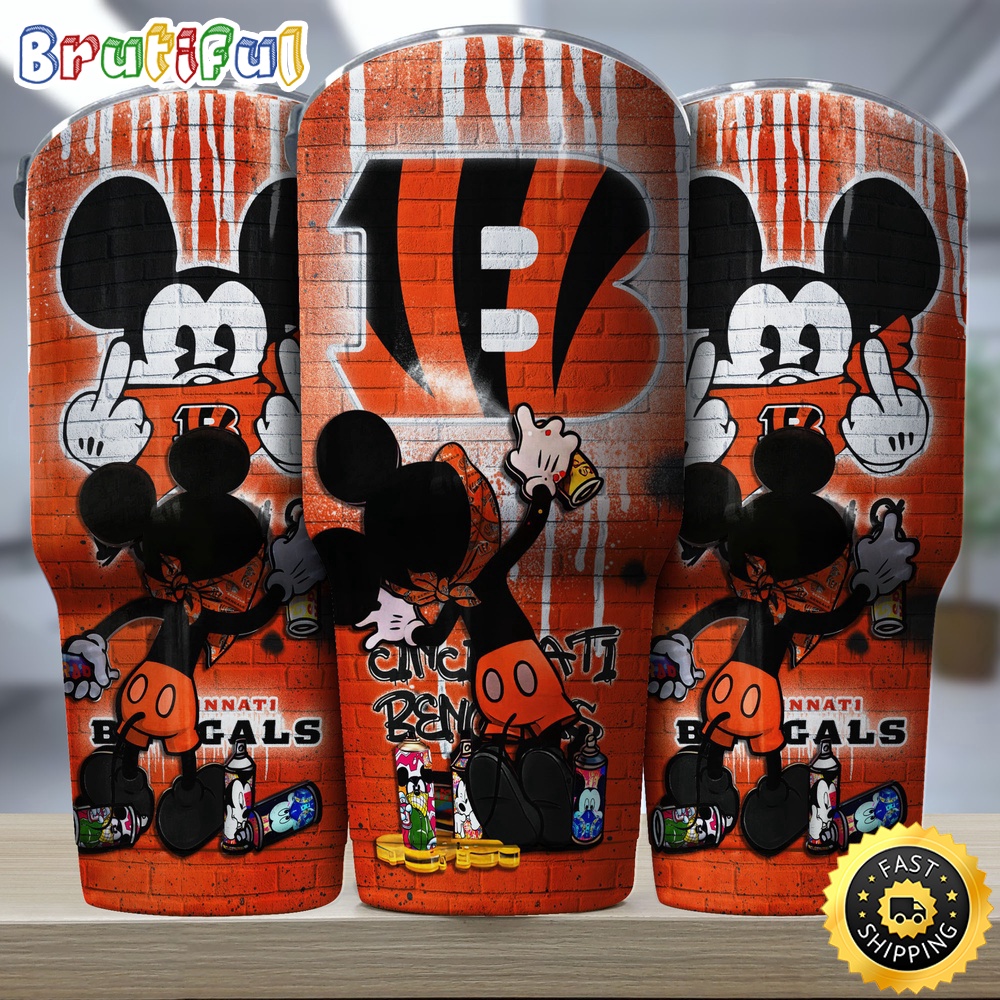 Cincinnati Bengals Inspired Graffiti Tumbler