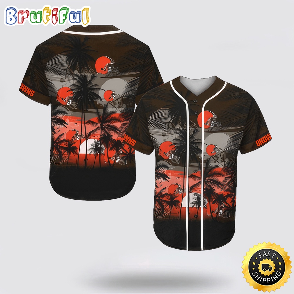 NFL Cleveland Browns Baseball Jersey Shirt Palm Tree qym475.jpg