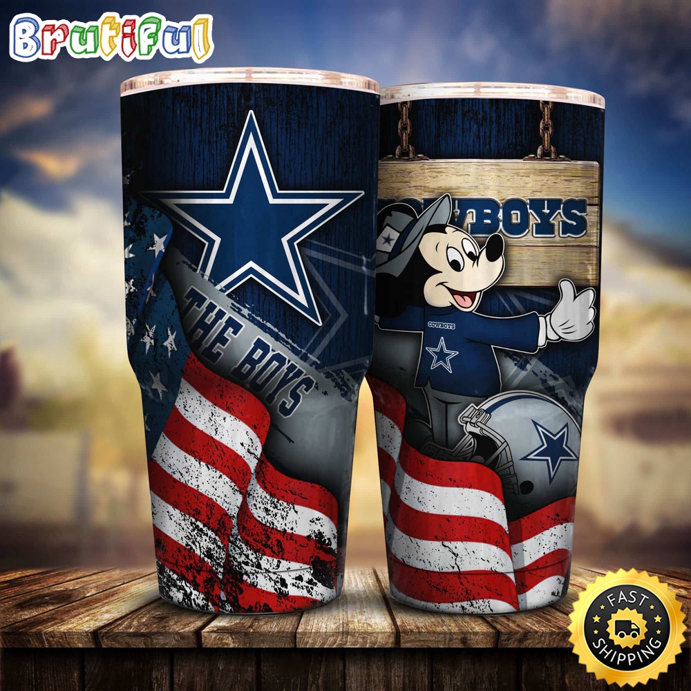 NFL Dallas Cowboys Tumbler Mickey Mouse Tumbler For Fans hupiu9.jpg