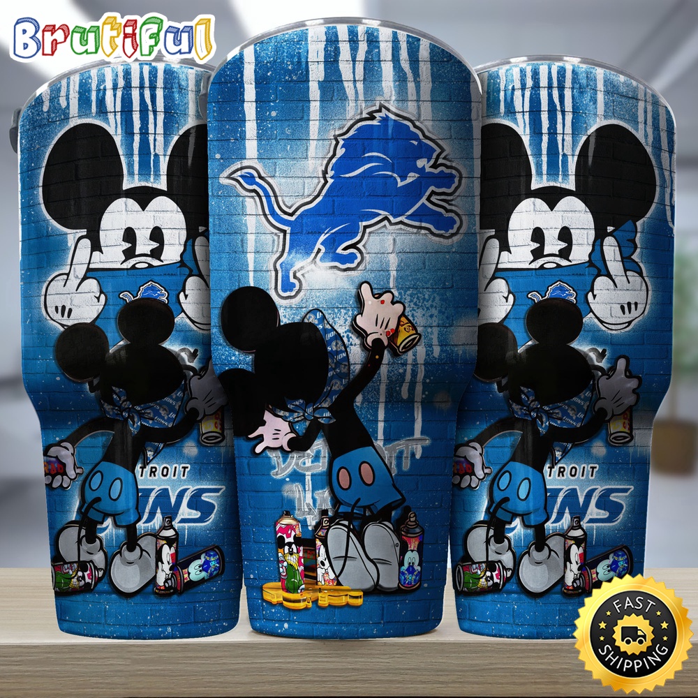 NFL Detroit Lions Tumbler Nfl Tumbler Mickey Graffiti For Sports Fan qqxizj.jpg