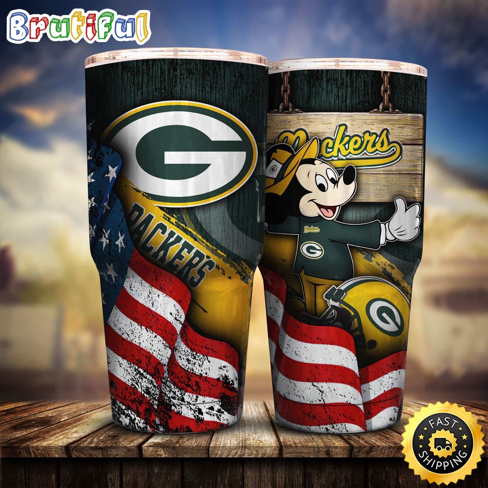 NFL Green Bay Packers Tumbler Mickey Mouse Tumbler For Fans mwse8e.jpg