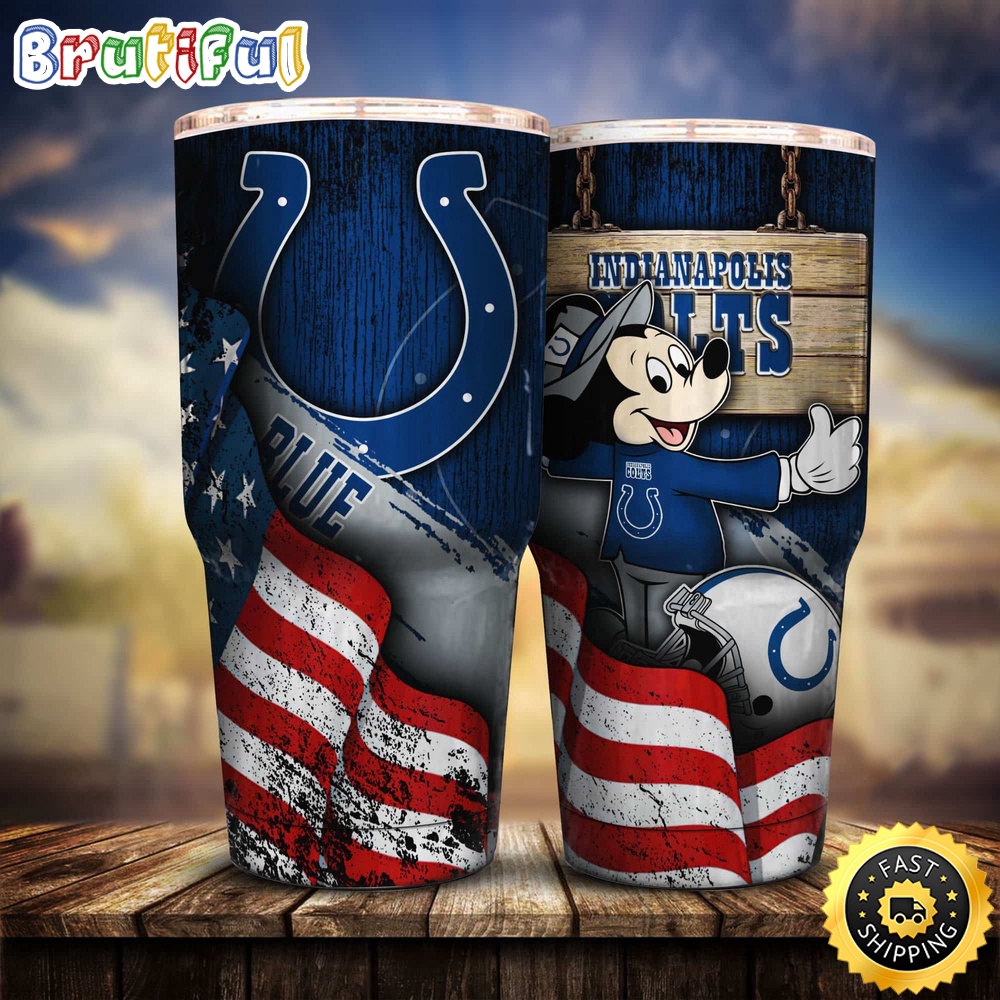 NFL Indianapolis Colts Tumbler Mickey Mouse Tumbler For Fans vl1214.jpg